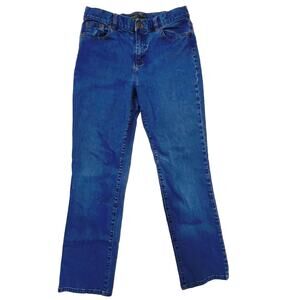 LRL Lauren Ralph‎ Lauren Jeans Women's 8 Cotton Spandex Straight Leg Minimalist